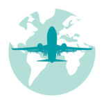 Traveling By Air Transport Concept